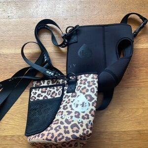 LIKE NEW Hydro Jug Cheetah Print Sleeve AND black Sleeve